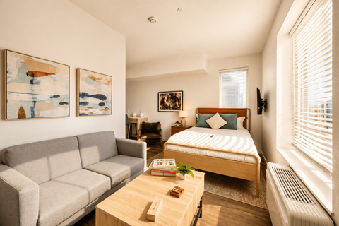 Floor plan for studio, 1 bath, 355 sqft
